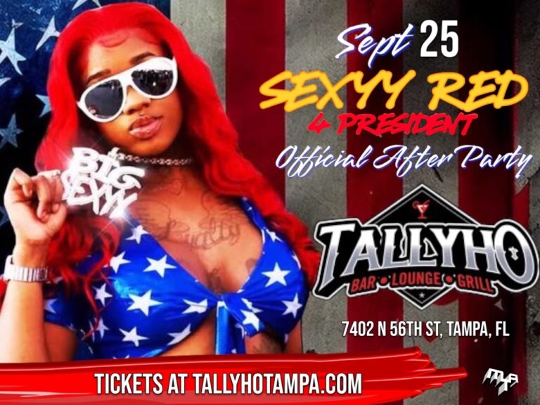 SEXYY RED TO HOST OFFICIAL TOUR AFTER PARTY AT TALLYHO TAMPA SEPT 25