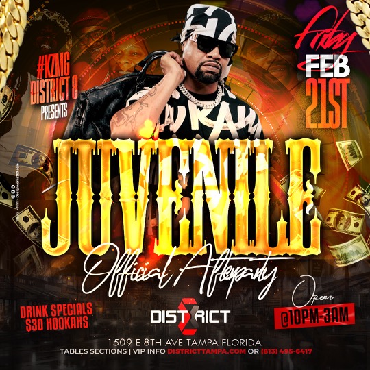 JUVENILE OFFICIAL AFTER PARTY AT DISTRICT 8 TAMPA, FL FEB 21