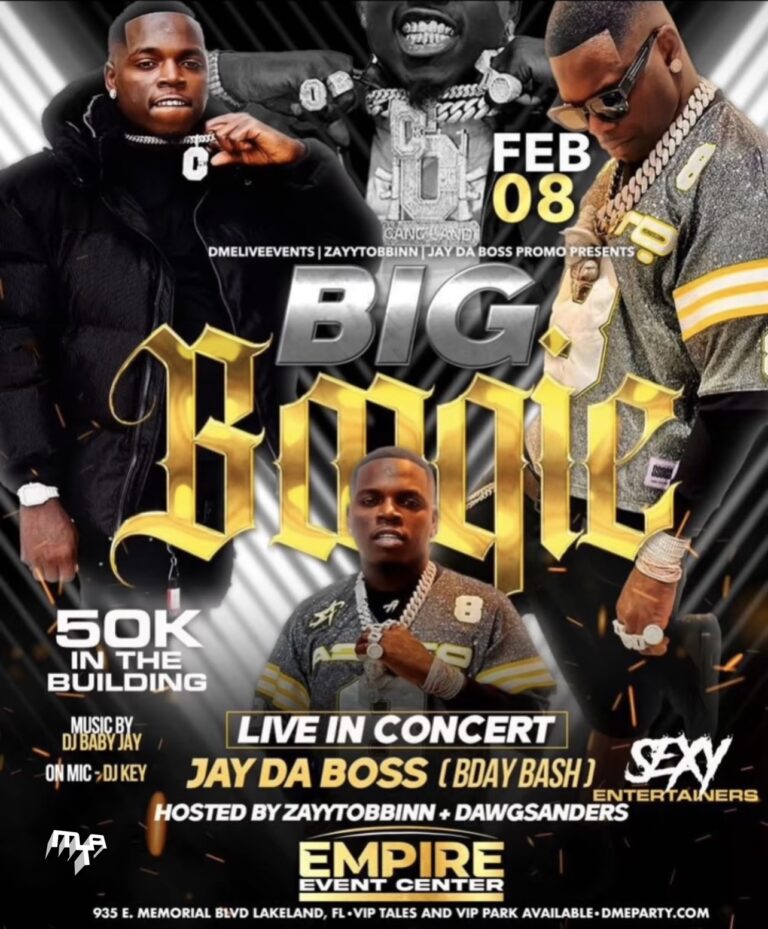 Big Boogie Live in Concert – Lakeland, FL | February 8 at Empire Events Center